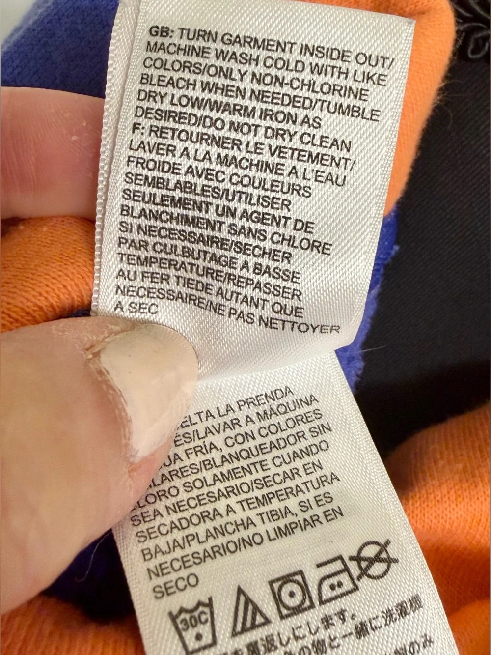 The North Face Women’s Blue Hoodie with Orange Logo